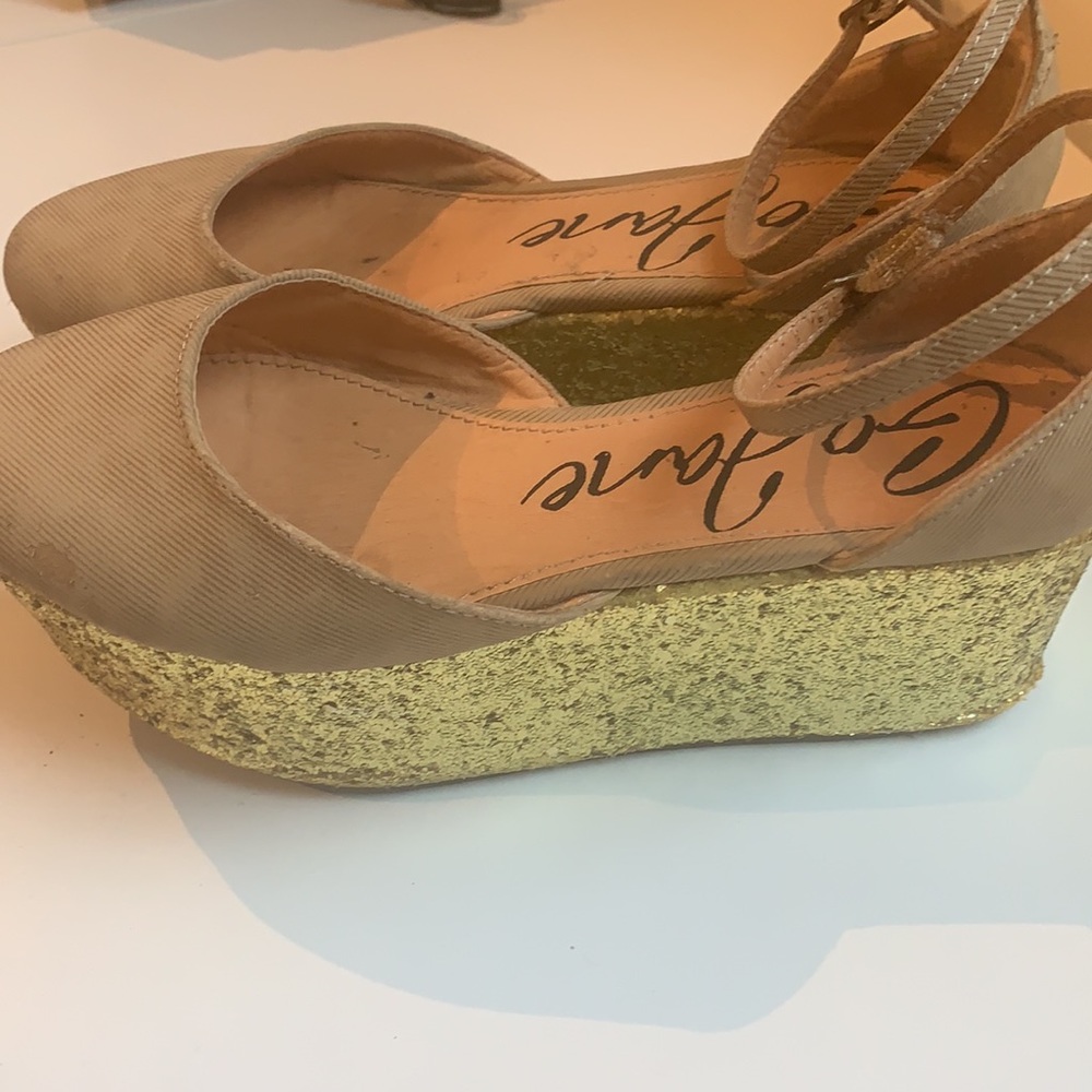 Jeffery Campbell Like Vintage Sparkly Platform Disco Go Jane Shoes - Picture 2 of 3